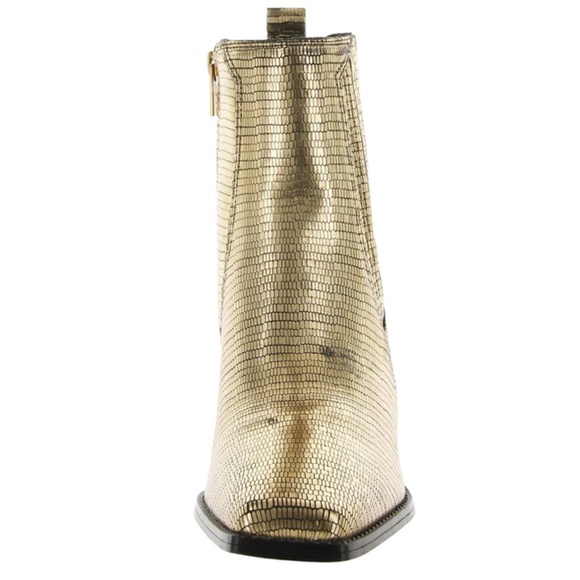 Vince Camuto Sojetta Square Toe Bootie Bronze Lizard 6.5 - Picture 3 of 13